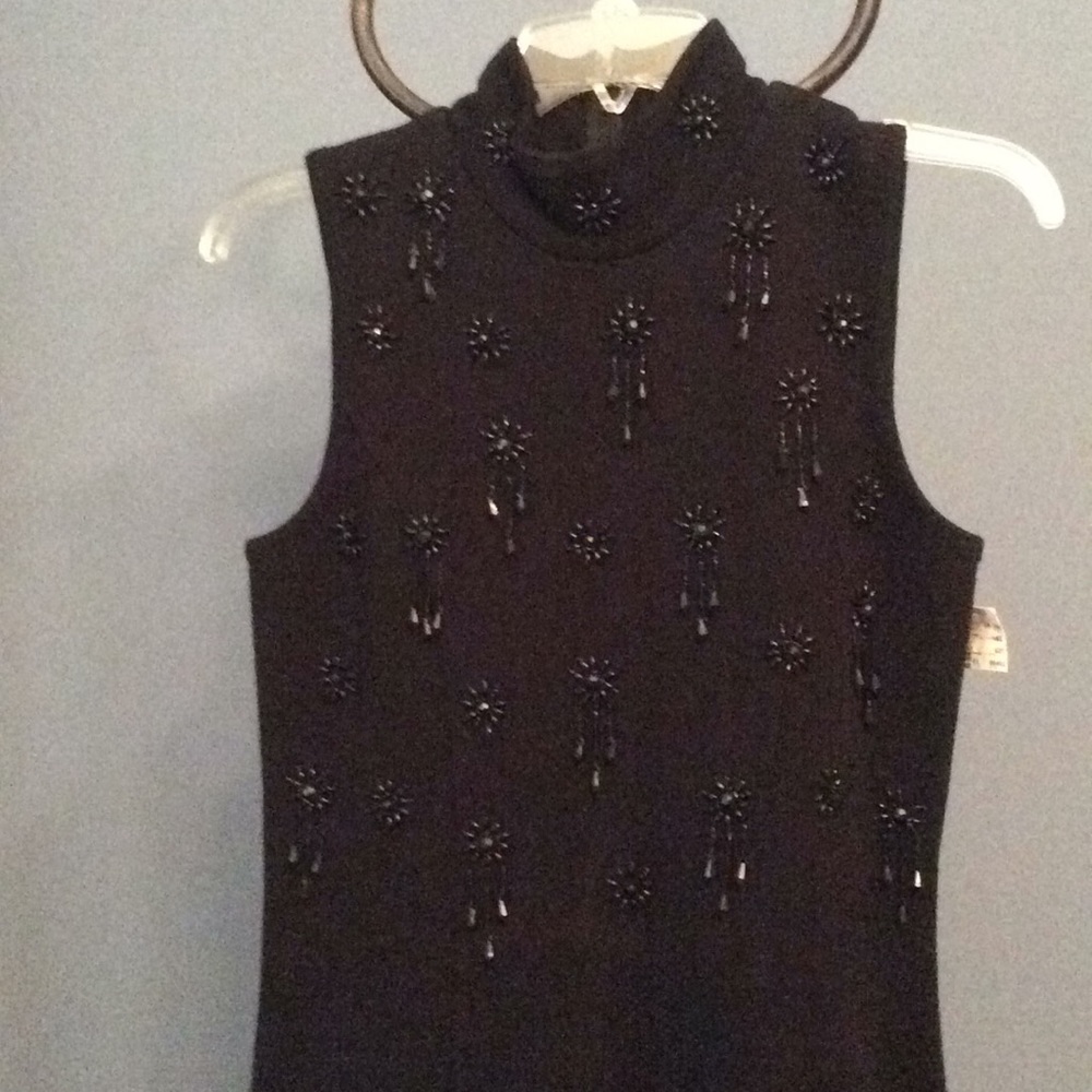 Vintage beaded little black dress